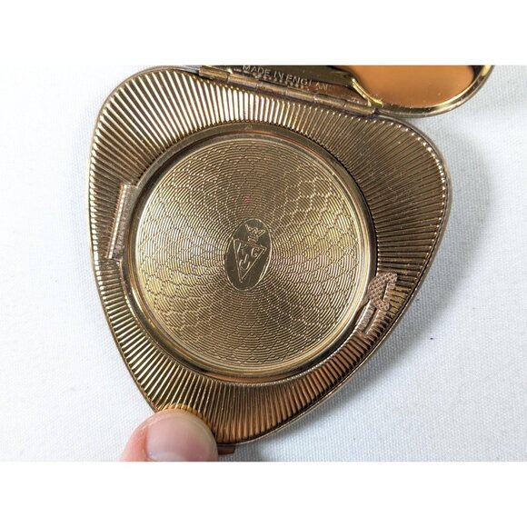 Vintage KIGU Chérie Mirror Compact, Petit Point Floral, Made in England - Picture 8 of 10